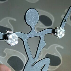 925 Flower Cluster Stud Earrings Sterling Silver CZ Post